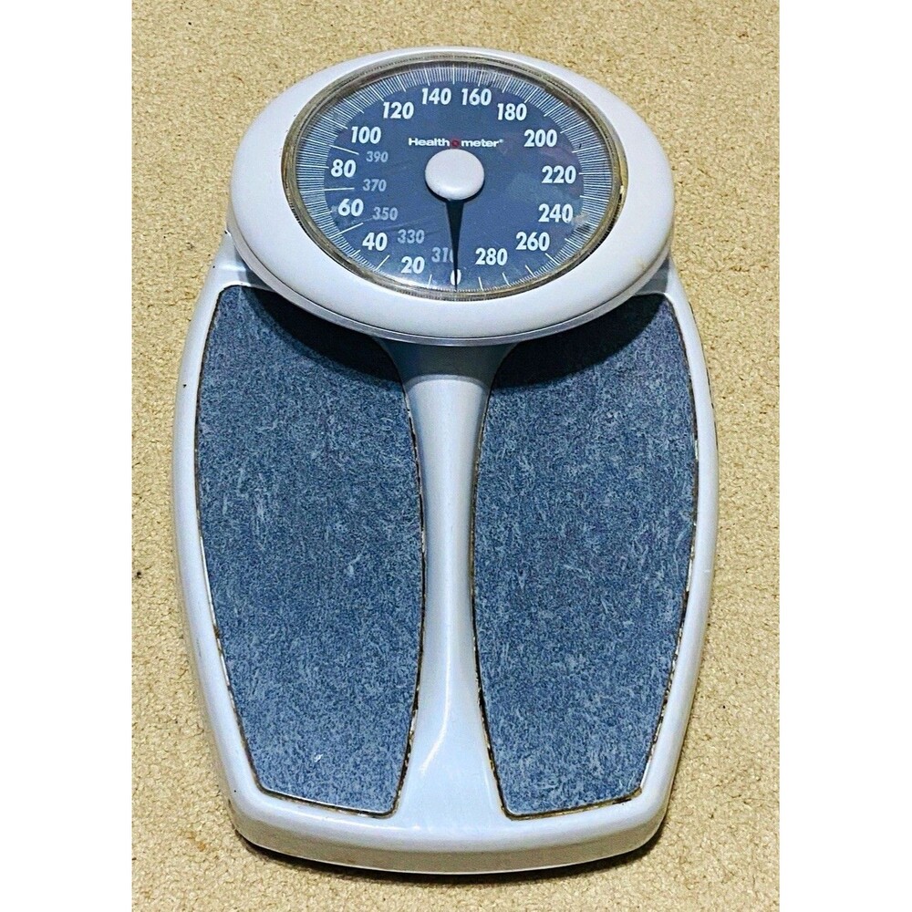 Health o meter Dial Mechanical Bathroom Scale 280 lb White/Gray Metal T297BV